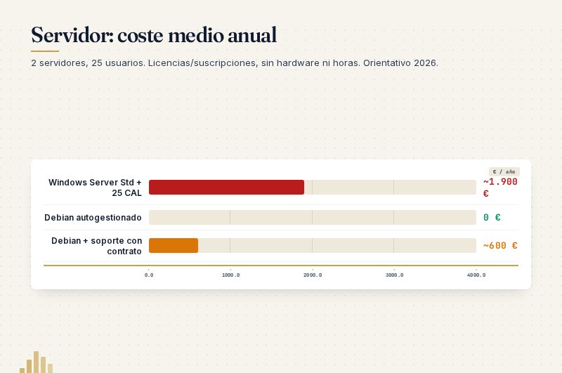 Servidor: coste medio anual